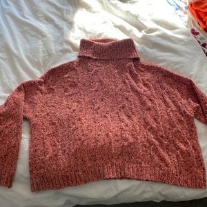 Cable knit chenille sweater